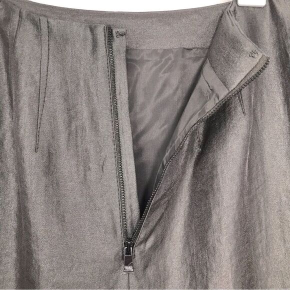 Ann Taylor Olive Gray Shimmer Pencil Skirt - Picture 8 of 13